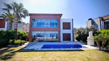 Gumusluk sea view detached villa with swimming pool